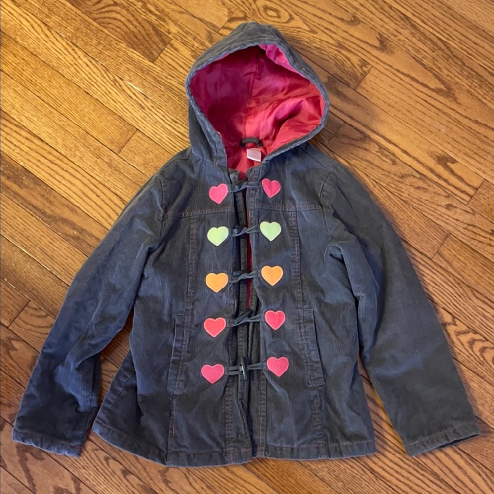 Gymboree gray corduroy quit jacket size 7-8